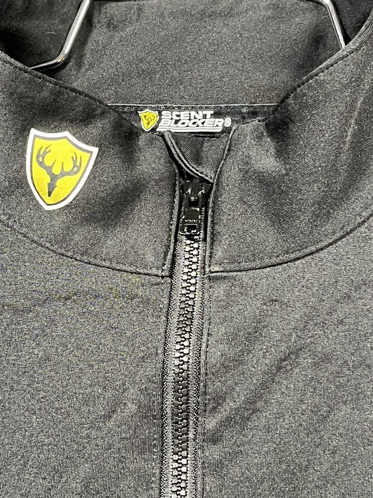 Scent Blocker Bone Collector System 1/4 Zip Men’s M Black Pullover Hunting