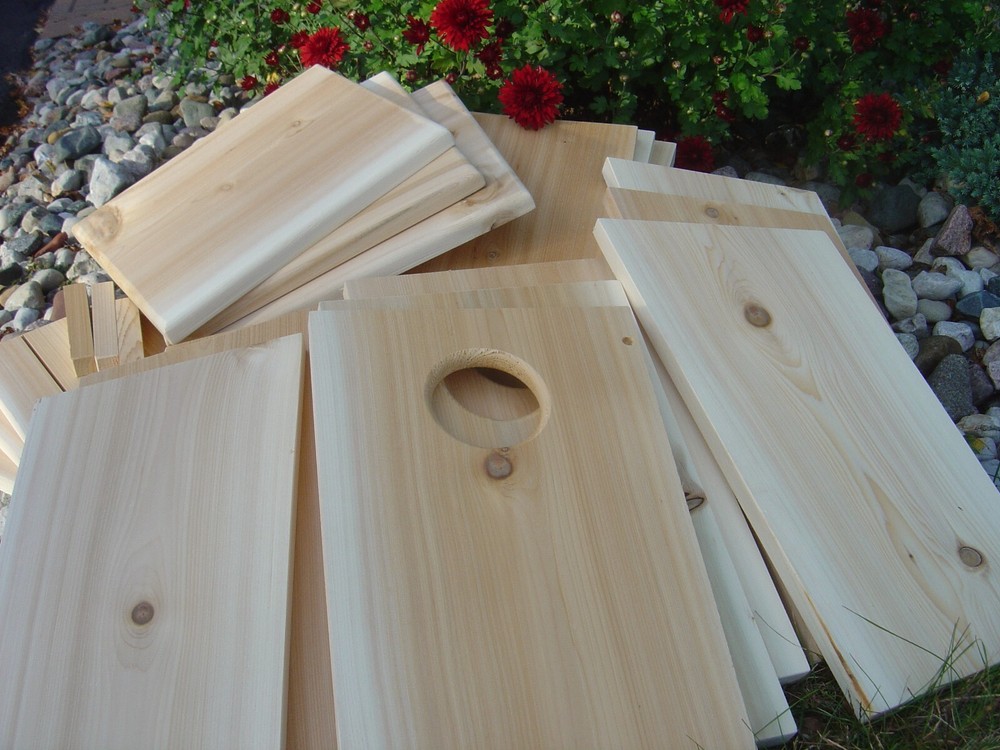 2-pack Screech owl / Kestrel nest box kits (white cedar)