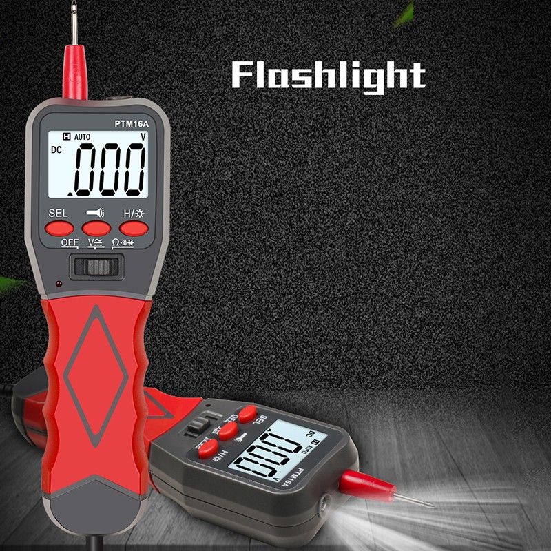 PTM16A Digital Multimeter 2000 Counts AC/DC LCD Voltage Resistance Tester
