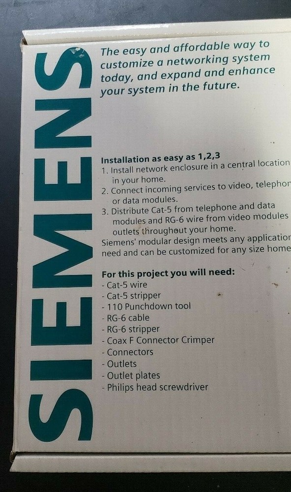 SIEMENS NC106T4V - 10" NETWORK CENTER - COMBINATION TELECOM & VIDEO MODULE