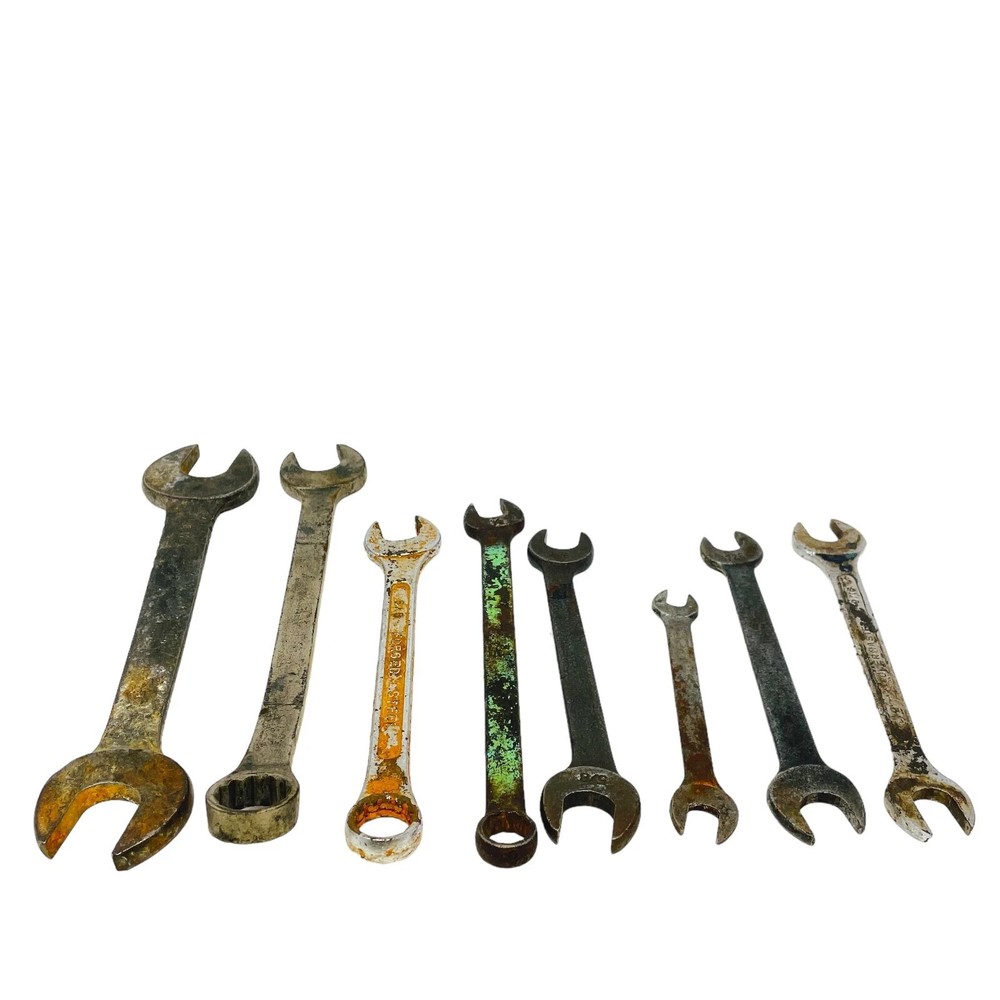 Powermaster 9/16 in and Assorted Combination, Open End Wrench Set, 8 Pcs