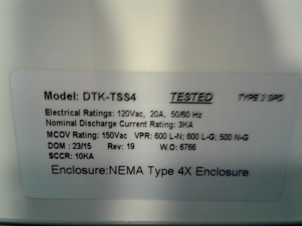 DTK-TSS4 Surge Suppressor w/enclosure