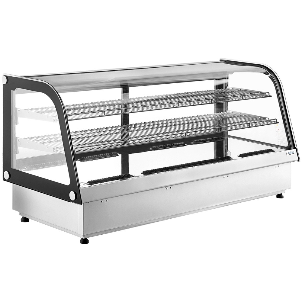 60" Black Curved Refrigerated Drop-In Countertop Bakery Display Case