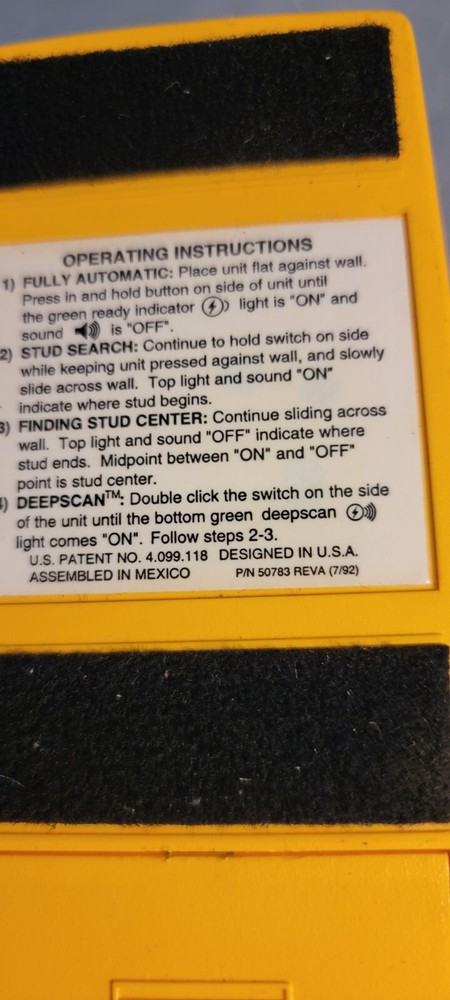 Zircon Studsensor Pro Hand Held Light Up Stud Finder Color Yellow' Tested Works