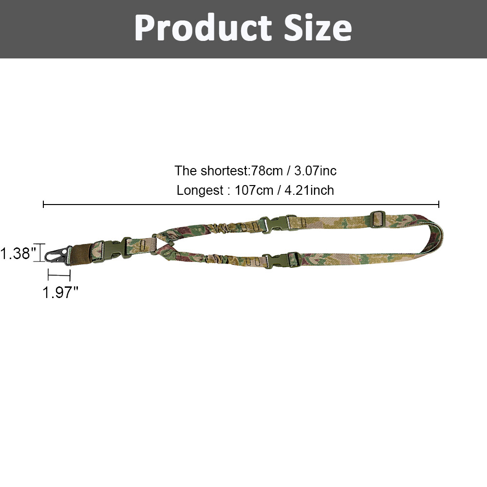 Single Point Sling Bungee Gun Strap & MLOK Quick Release QD Sling Swivel Adaptor