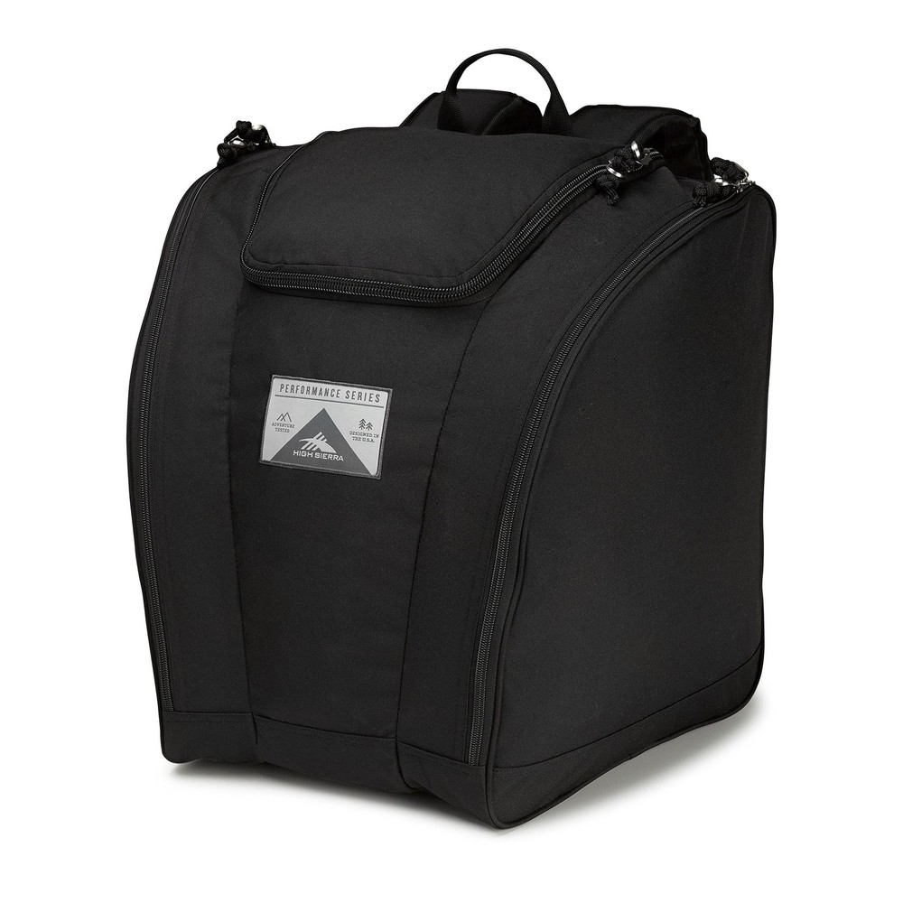 High Sierra Ski/Snowboard Boot Bag Backpack, Black, One Size