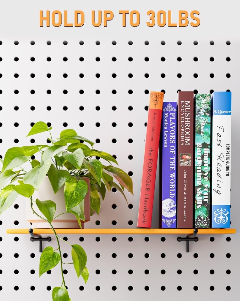 60 Pack 6 Inch Heavy Duty Black Pegboard Hooks Organizer Garage Tool Storage