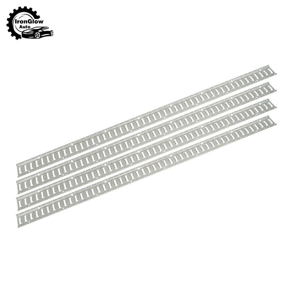 28 Piece 8' Galvanized E Track Rail Set Silver Finish For Large Cargo Trailers