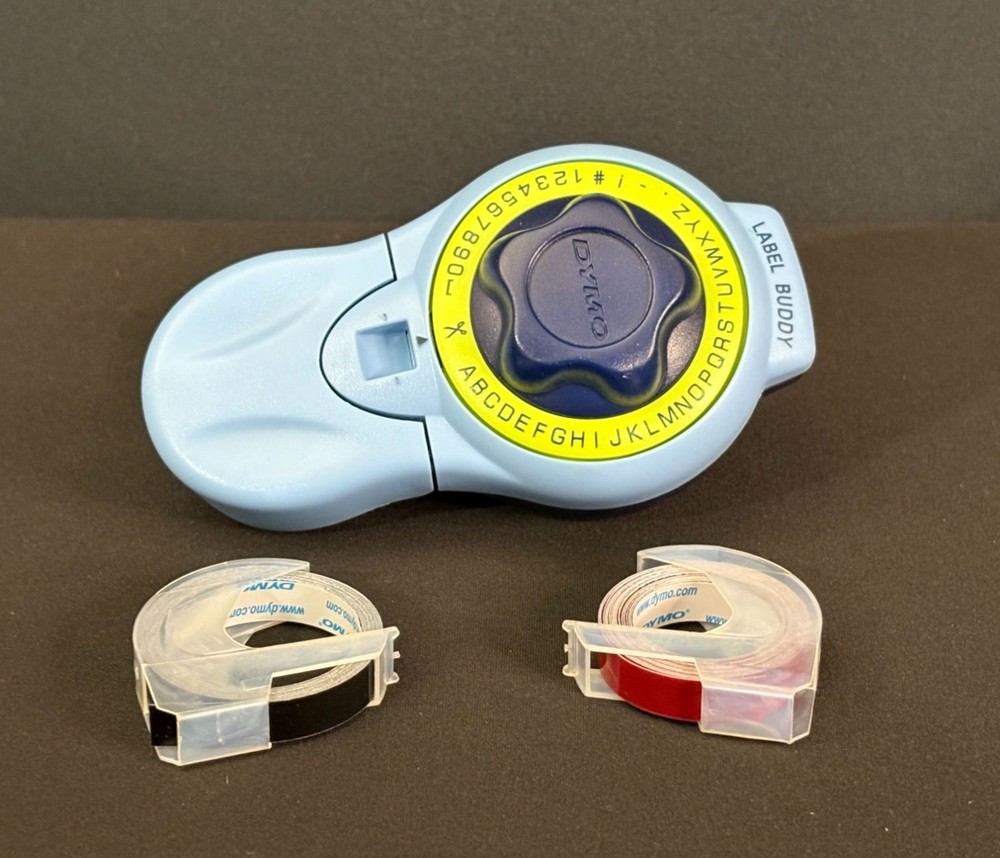 Dymo Blue 3D Embossing Label Maker Dial Alphanumeric Wheel Letter Number Symbol