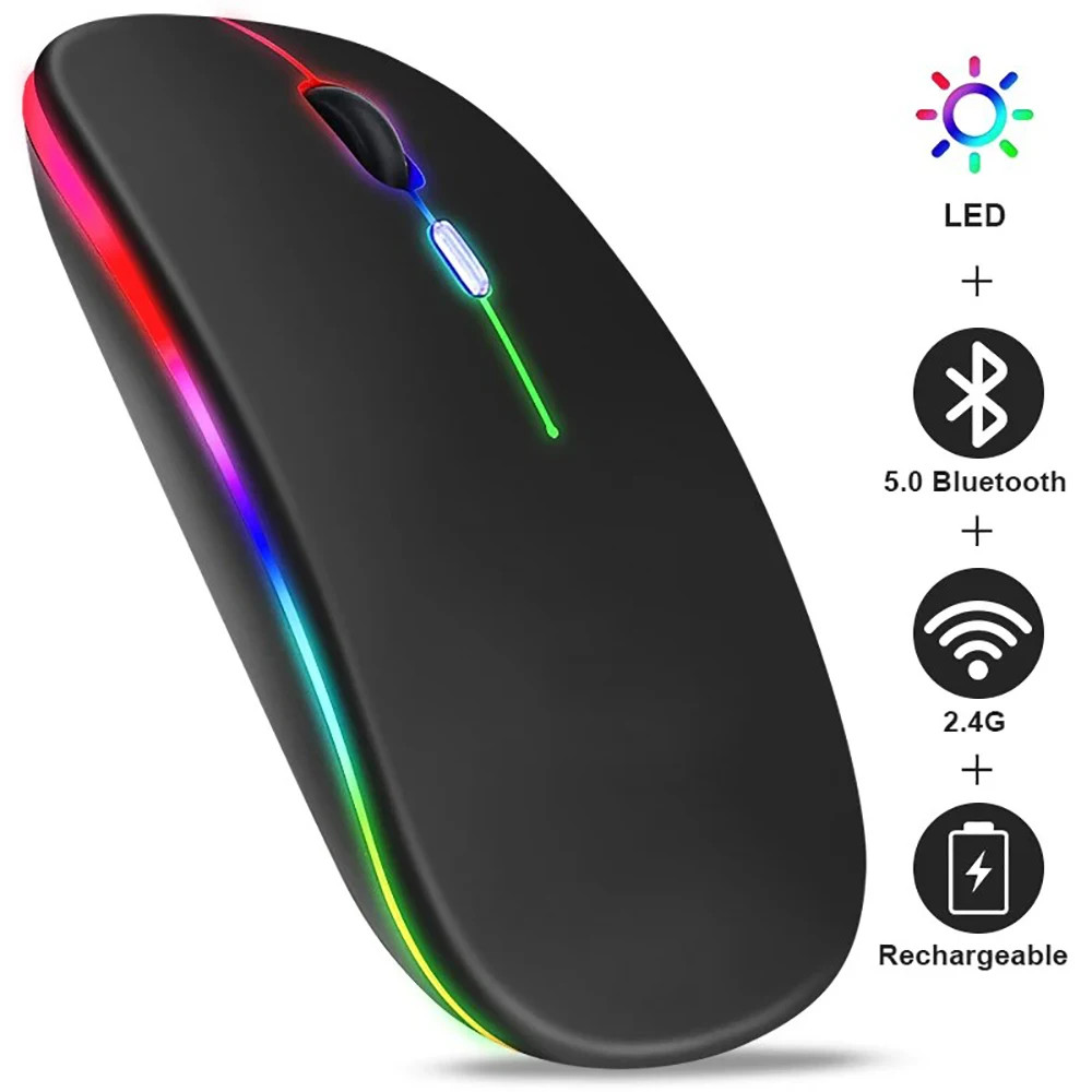 Silent Bluetooth Mouse Tablet Universal Mice Computer Laptop Optical Mouse Wirel