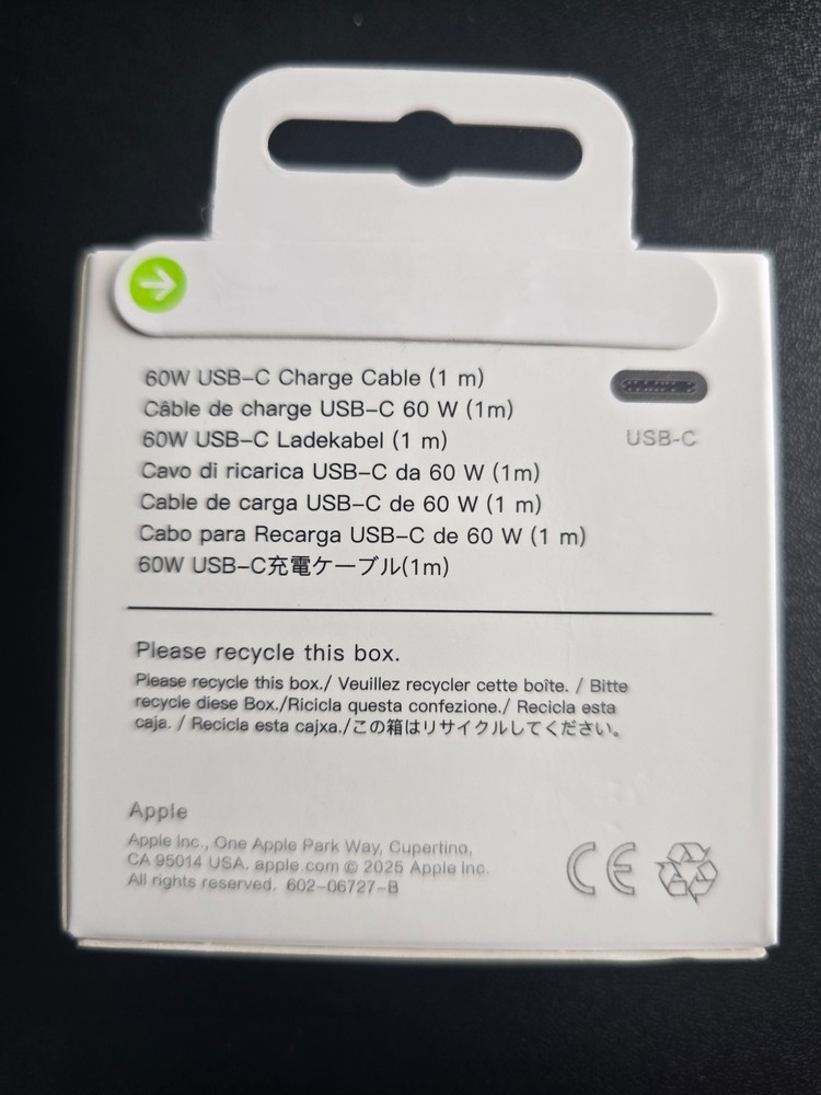 NEW USB-C to USB-C 60W Charge Cable, 1m/3ft