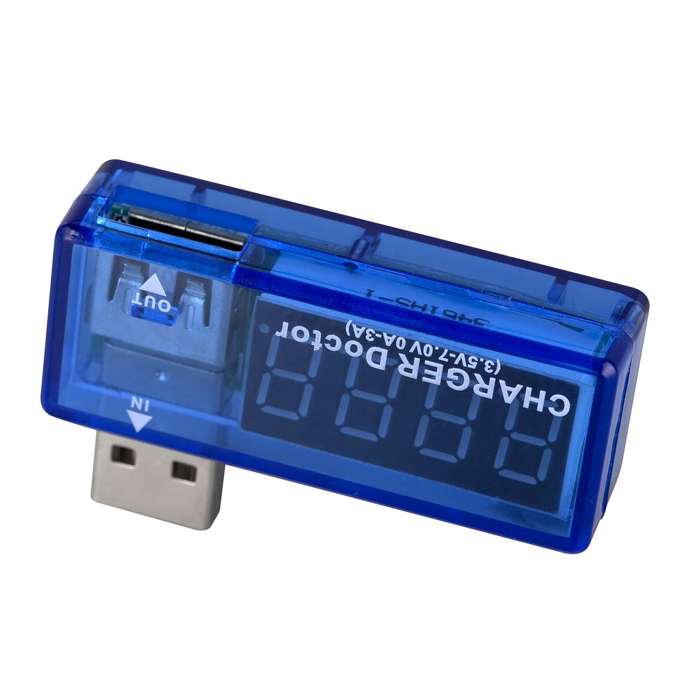 USB DC Tester 3V-7.5V Voltage Current Battery Charger Meter Right Angled Reader