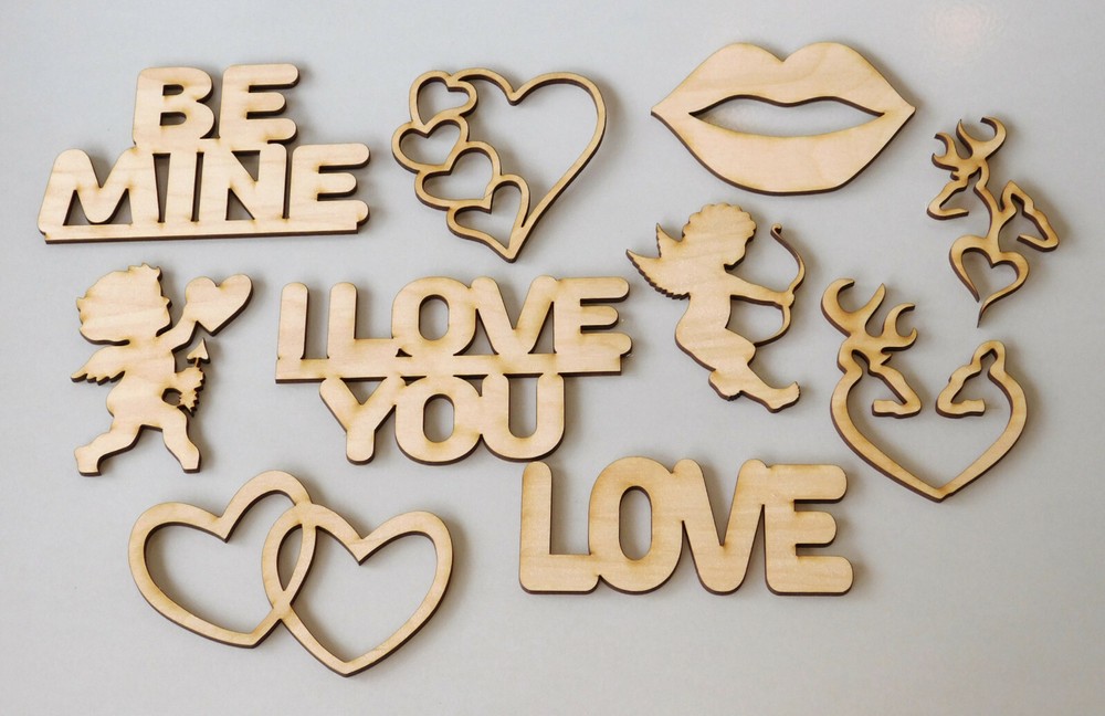 Wood Layout Templates - Valentine's Set