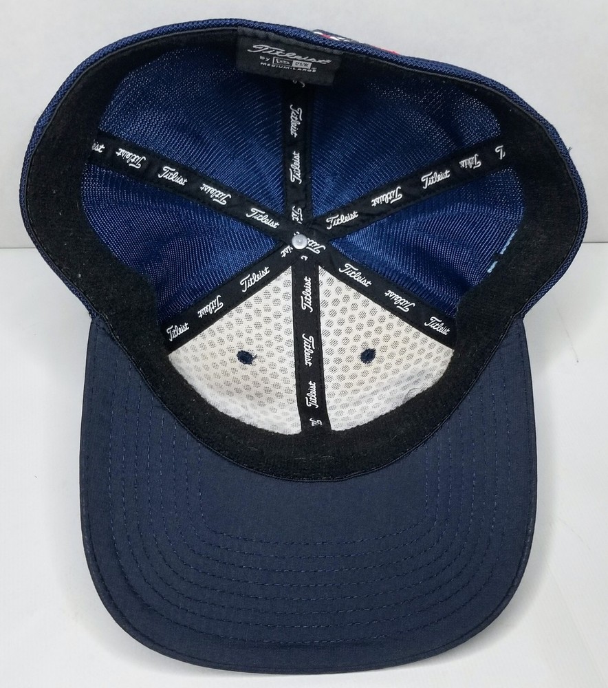Titleist Footjoy Pro V1 Embroidered Flex Fitted Golf Hat Cap Medium / Large