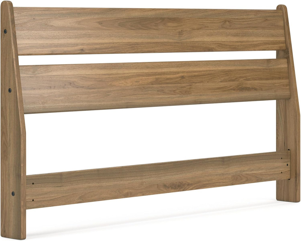 Rustic Light Brown Queen Panel Headboard - Deanlow Style