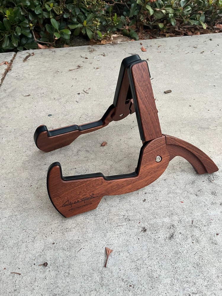 Foldable Guitar Stand Pro-G Solid Sapele