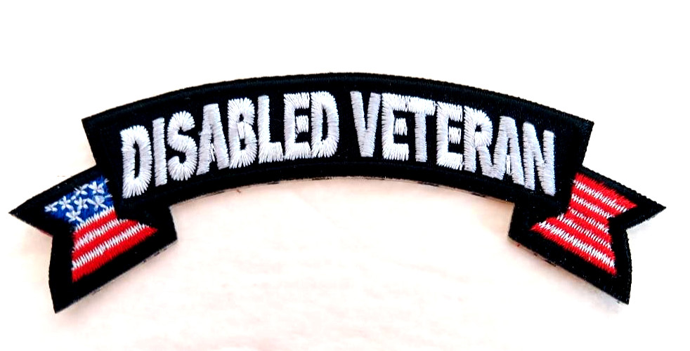 DISABLED VETERAN (SMALL 4") Military Ribbon Rocker Patch P1555 E
