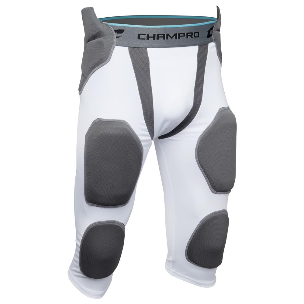 Champro Tri Flex 7 Pad Girdle Medium White Compression Gear With Cup Pocket