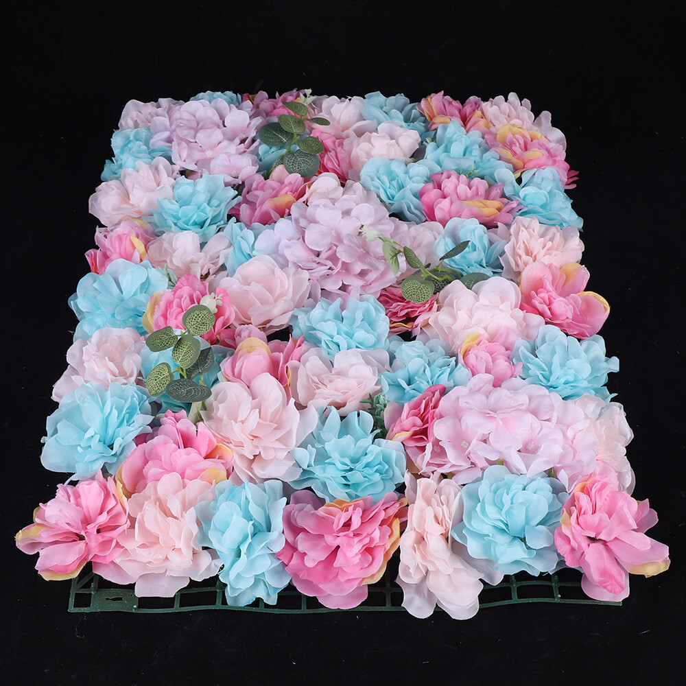 12x Romantic Artificial Flower Wall Hydrangea Rose Backdrop Wedding Decoration