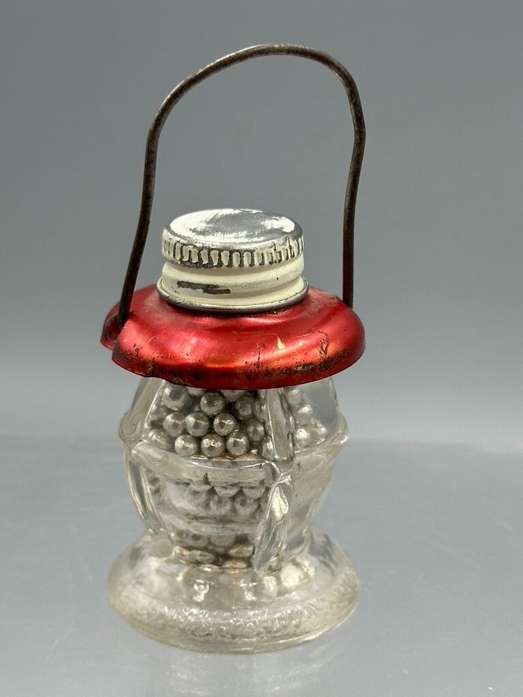 c 1940 LANTERN Tiny J S GLASS CANDY CONTAINER A&E 391 Vintage
