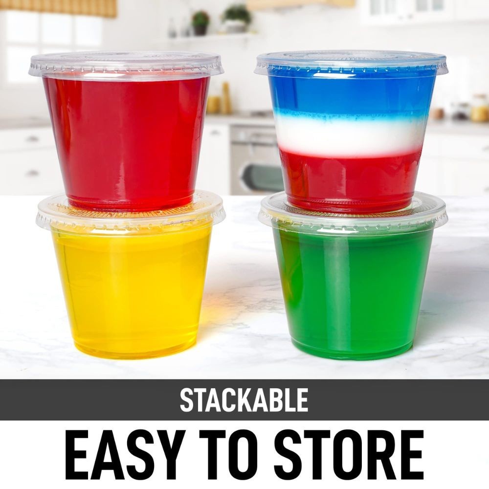 Simple Craft Plastic Portion Cups with Lids – 50, 100 & 200 Pack Containers