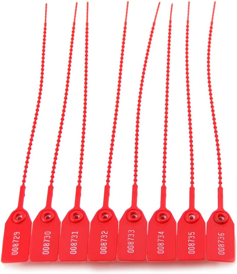100 Plastic s, Numbered Zip Ties for Fire Extinguisher Pull Tite Security Tags D