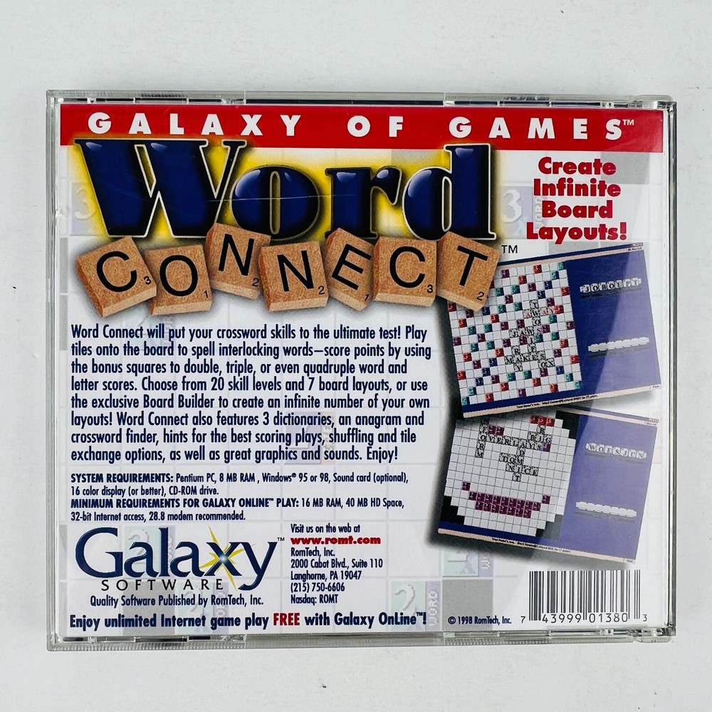Galaxy Of Games - Word Connect PC CD-ROM Game Software