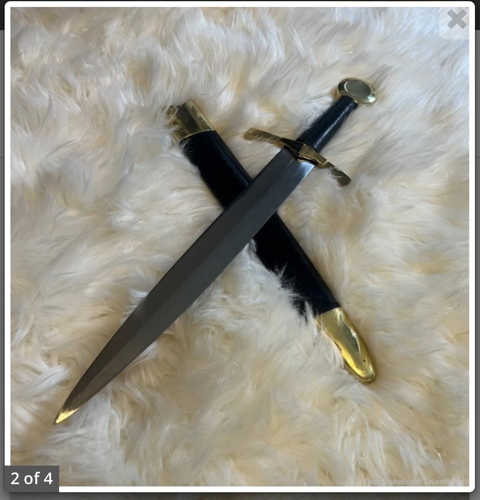 Windlass Knights dagger with brass pommel - B-Ware