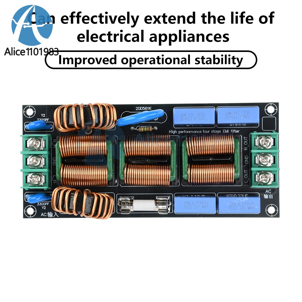 AC110-250V 4level Audio Power Supply EMI Electromagnetic Interference filter 16A