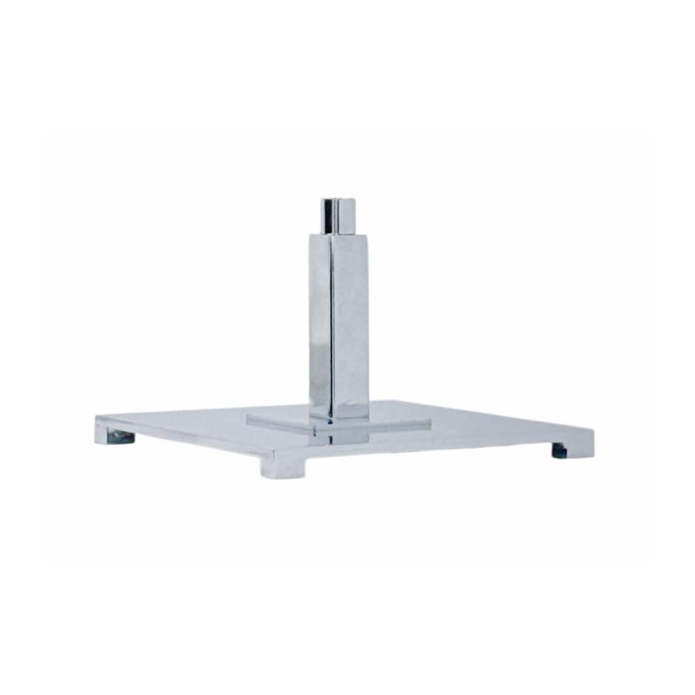 8''L x 8''W x 6''H Chrome Square Parsons Base 5/8" Thread Fitting Display Base
