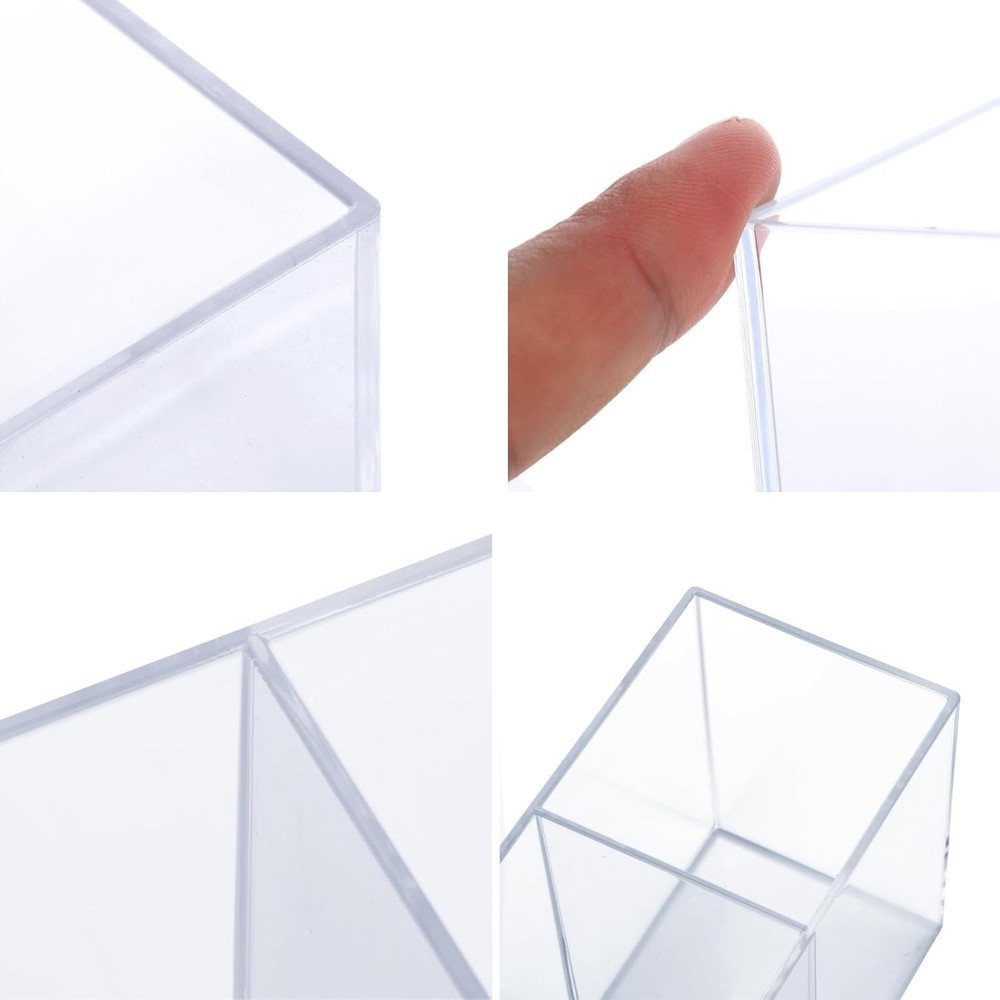 Clear Acrylic Silverware & Pen Organizer Caddy, Transparent Plastic