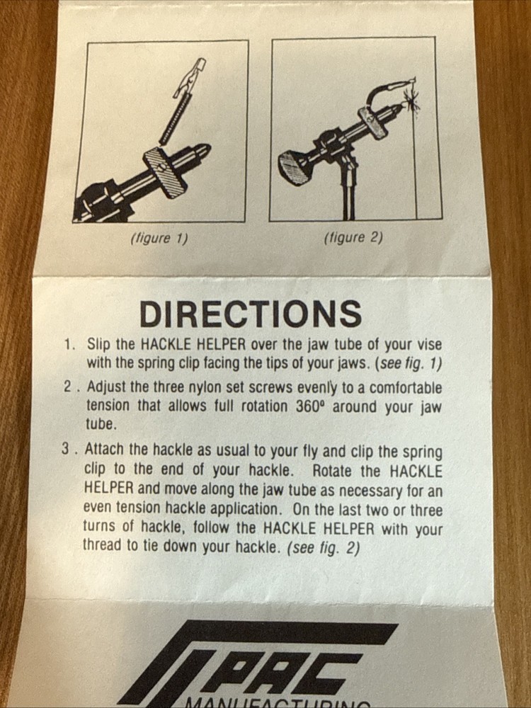 Hackle Helper for Fly Tying - Rare