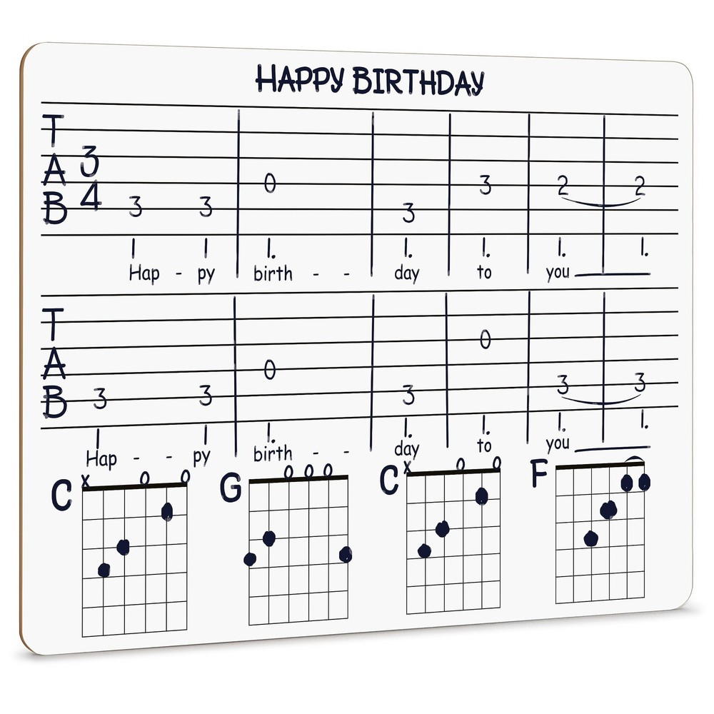 SCRIBBLEDO Guitar Practice Dry Erase White Board Lapboard 11 x 14 Whiteboard