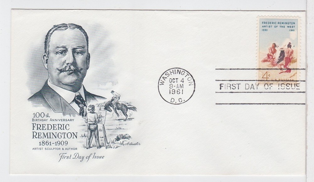 TurtlesTradingPost- Frederic Remington 1961 #1187 FDC- Artmaster Cachet