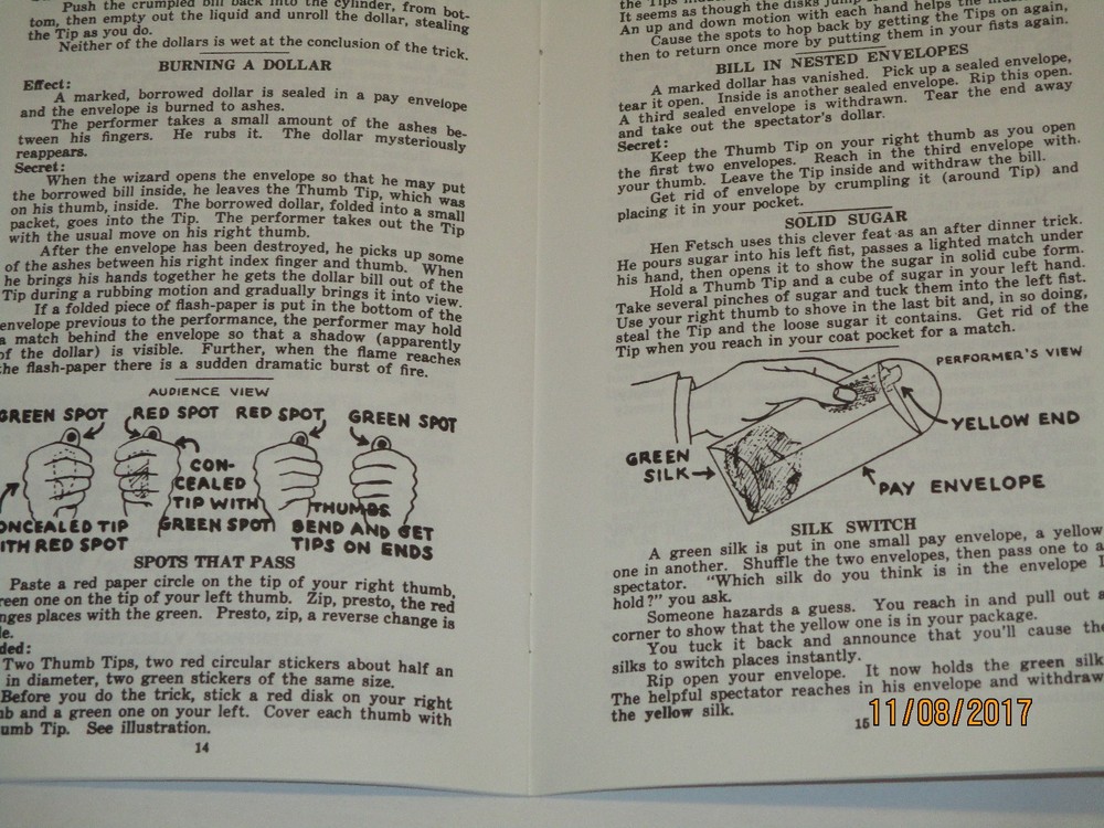 50 Tricks with A Thumb Tip Magic Book by Milbourne Christopher Easy To Do Tricks