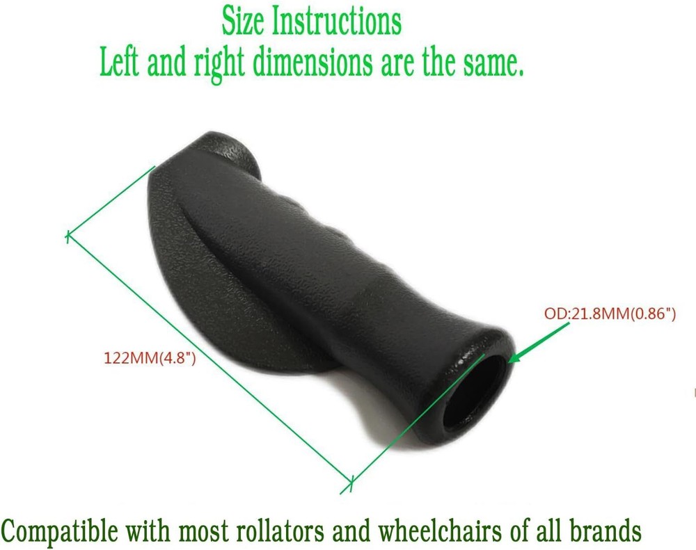 2Pk Universal Rollator Hand Grip Mobility Disabled Walker Handgrips Replacement