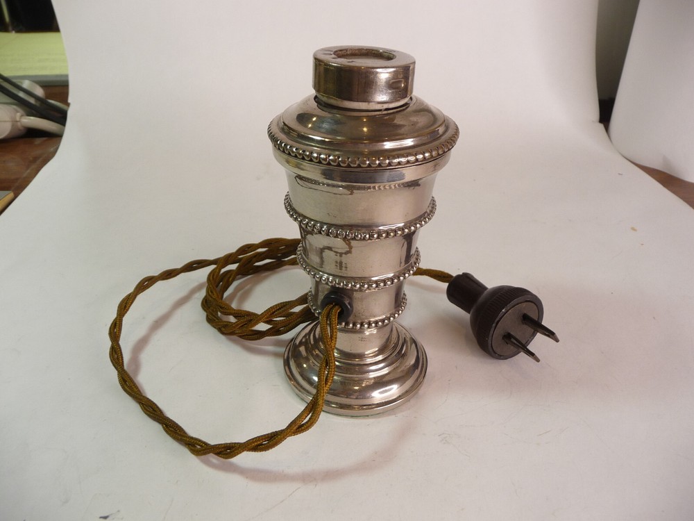 Vintage Chromed Electric Cigar Cig. Table Lighter
