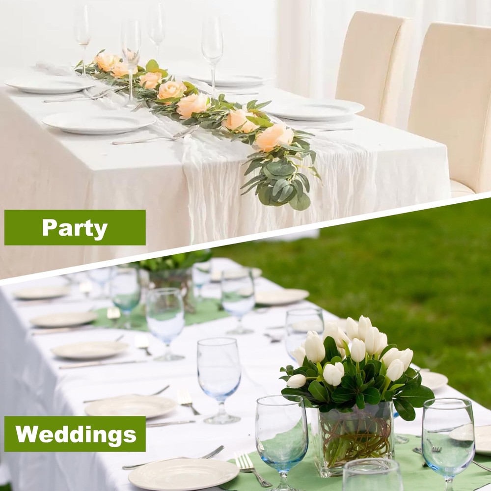 URMONA Plastic Tablecloth Disposable, 4 Pcs - 54" x 72" Table Cloth Rectangle...