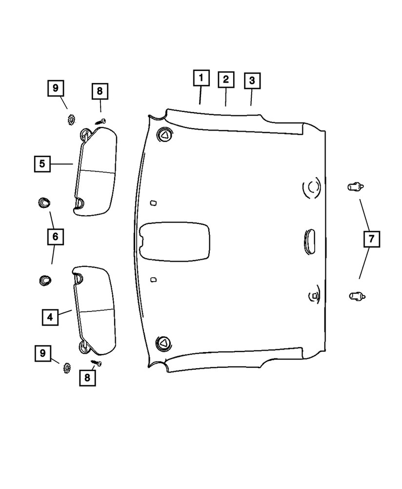 Genuine Mopar Visor Left 1CT21BD1AA