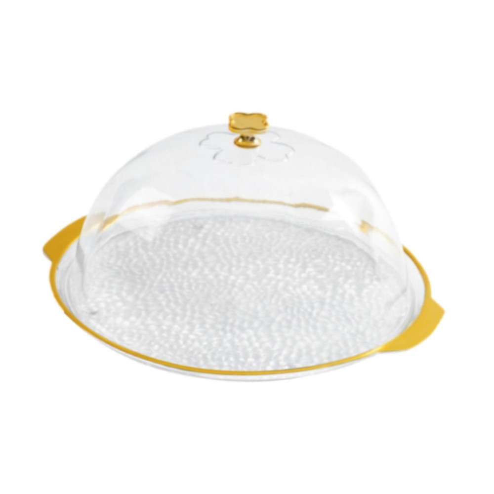 Cake Plate with Dome Dessert Serving Plate Dessert Storage Dinnerware Pastries