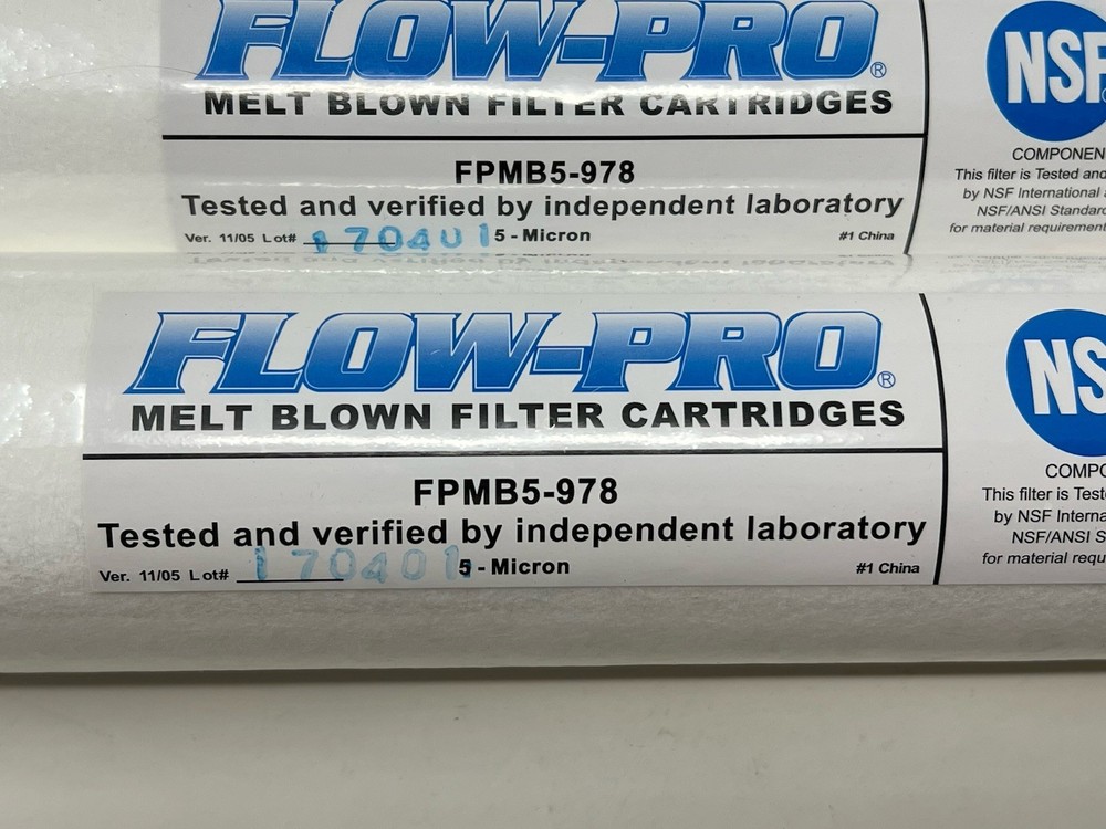 5pk Flow-Pro FPMB5-978 5-Micron Filter Cartridges - Sealed