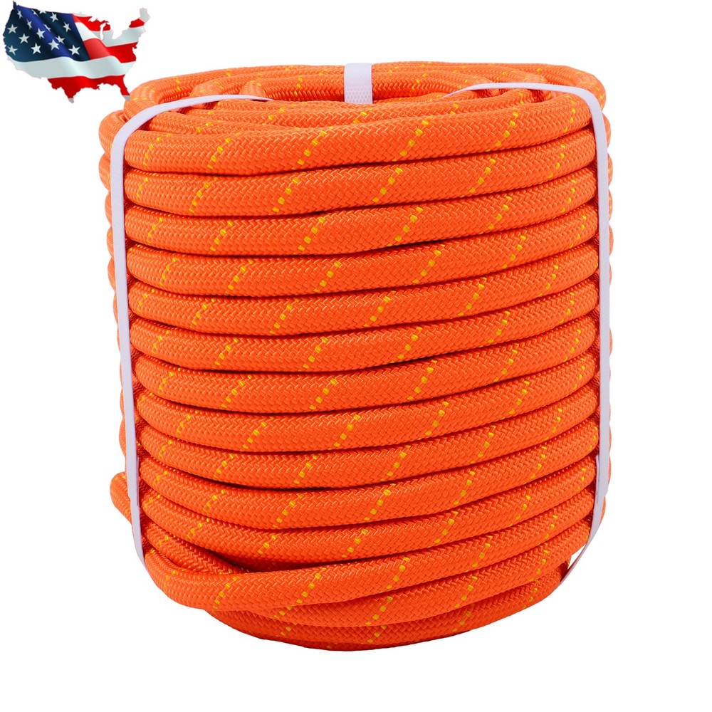 Pulling Rigging Line 1/2" × 125' Double Braid Nylon Polyester Arborist Bull Rope
