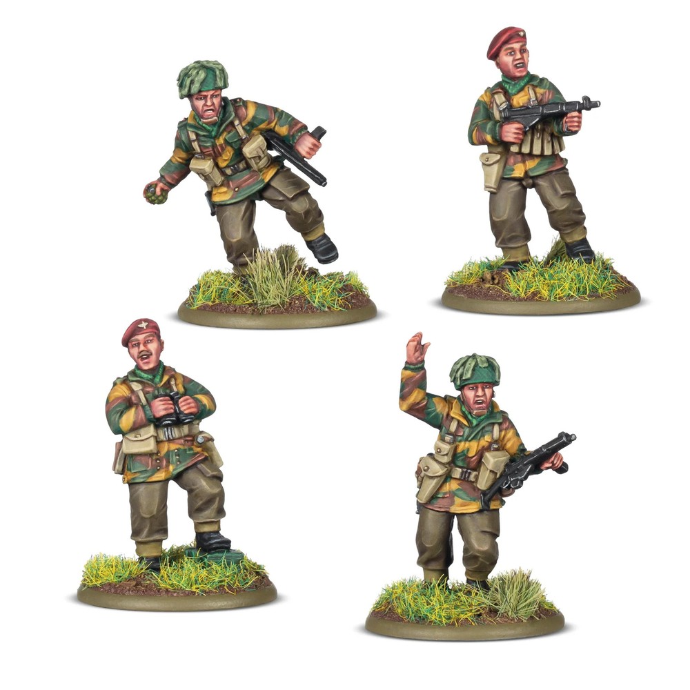 British Airborne platoon commanders Bolt Action Warlord