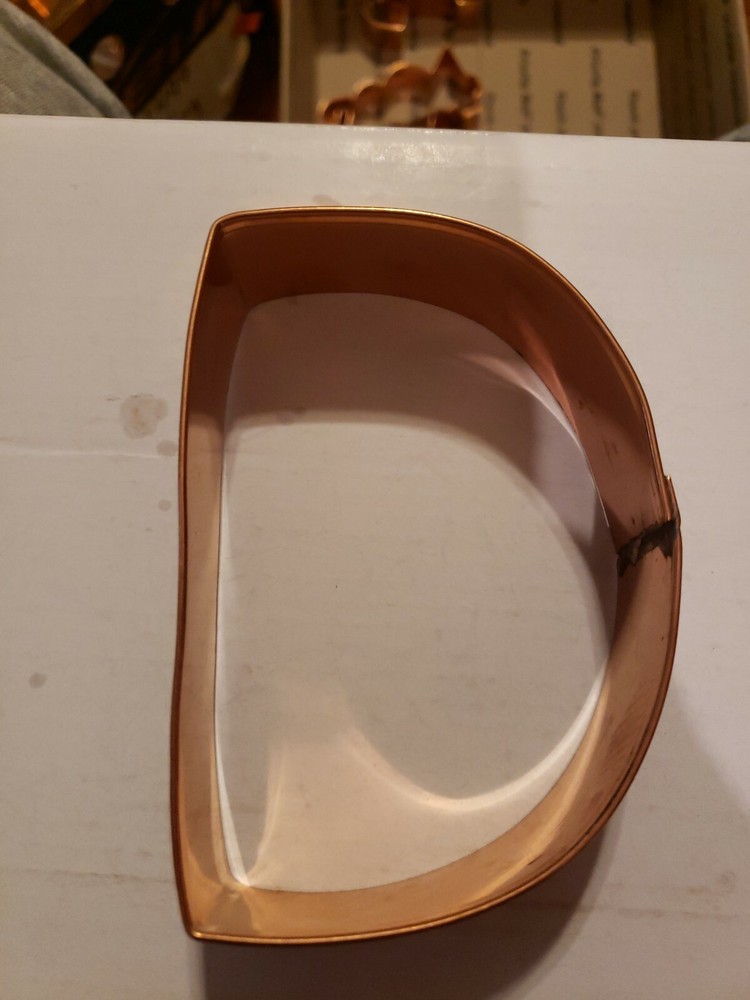 BRAMAN Heavy Copper  Letter  D Cookie Cutter