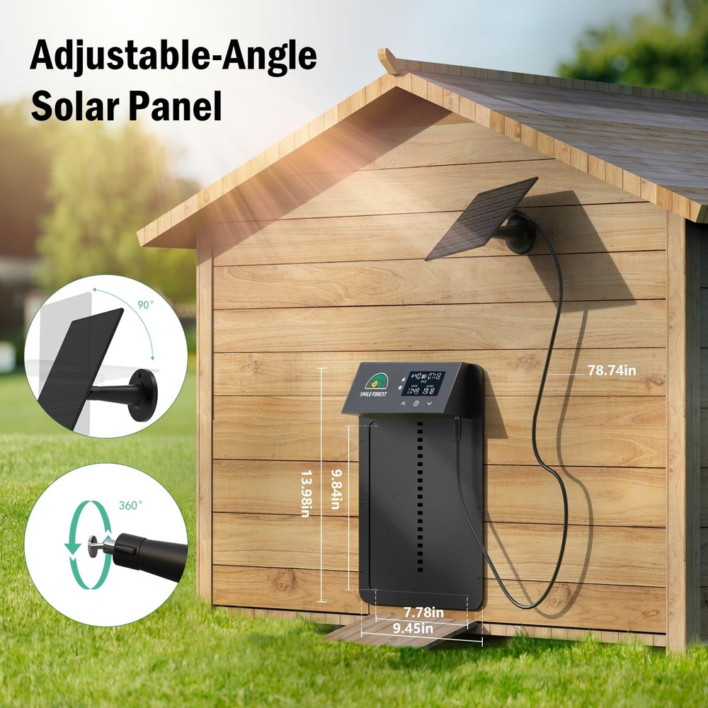 Automatic Chicken Coop Door with Light Sensor & Timer Control - Multi-Mode Chick