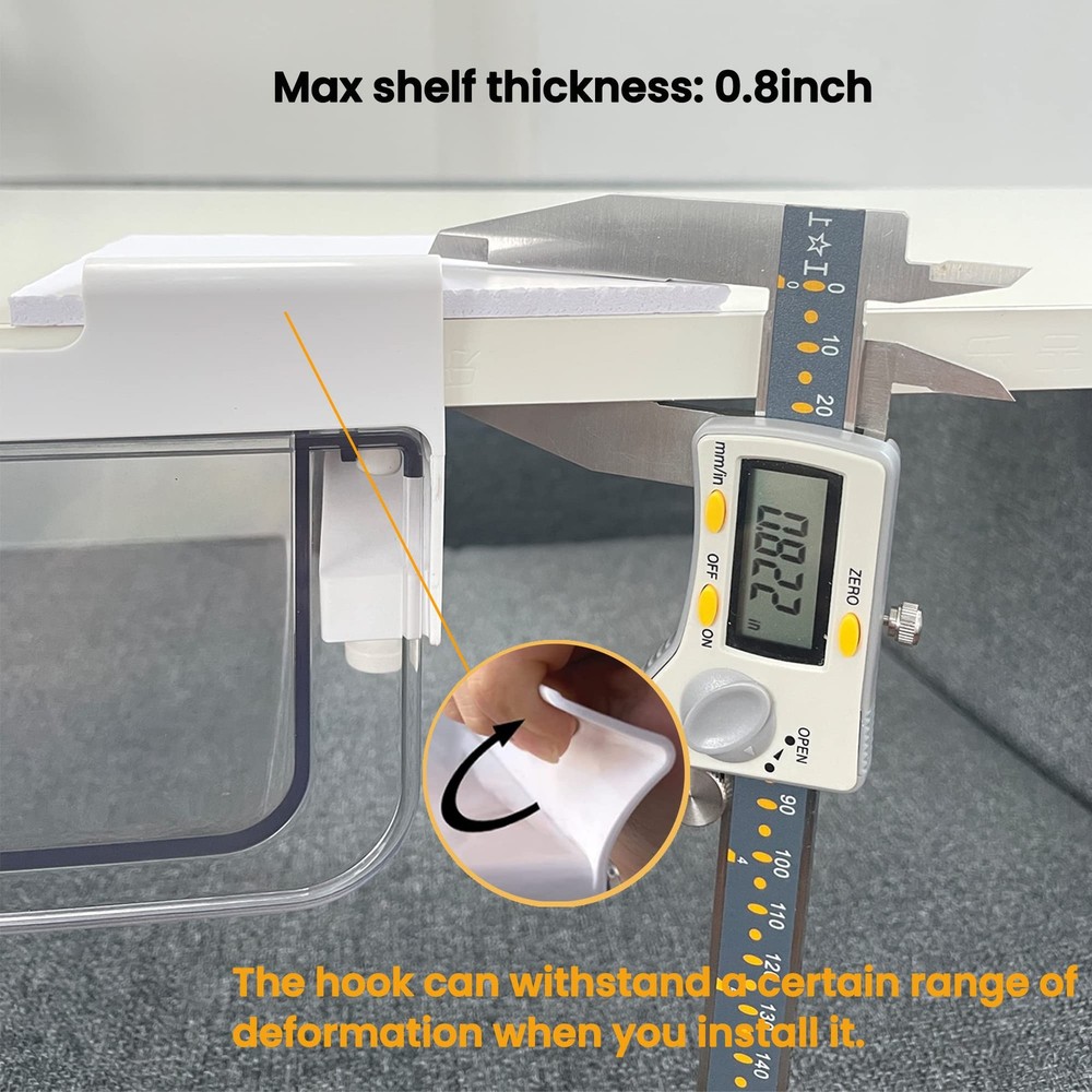 vacane Refrigerator Organizer Drawer,Under Shelf Pull Out Drawer with Divider...