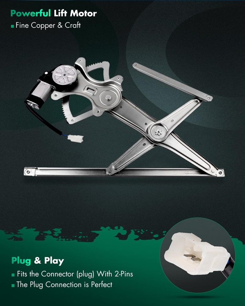 Power Window Regulator With Motor for 2003-2008 Corolla Front Left Side 741-505