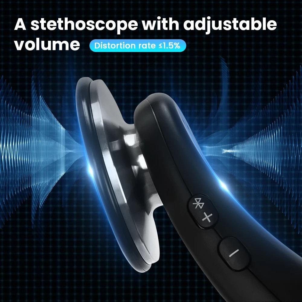 Digital Bluetooth Wireless Intelligent Electronic Stethoscope 40x Magnification