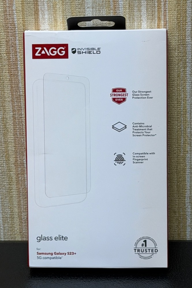 ZAGG Glass Elite Tempered Screen Protector Samsung Galaxy S23+ PLUS (UGLY BOX)