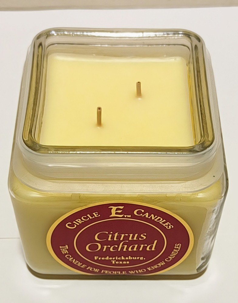 28oz Circle E Citrus Orchard Candle 2 Wicks